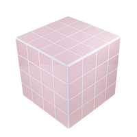 UBIK 40 - Cube céramique rose pâle brillant